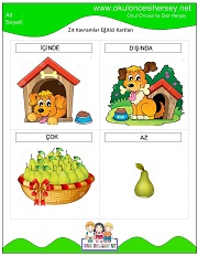 Zıt Kavram Eğitici Kartları